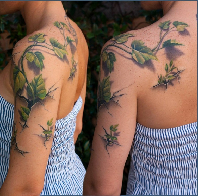 tatuagens-3d-opções-planta-deixa-opções 