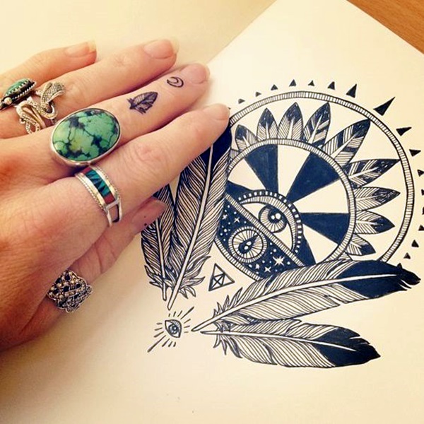 Projetos bonitos dos tatuagens do dedo (38) 