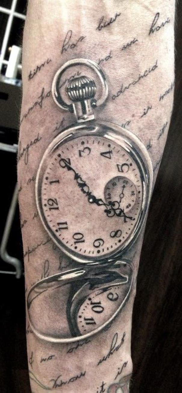 Tatuagens exclusivas de relógios de bolso 