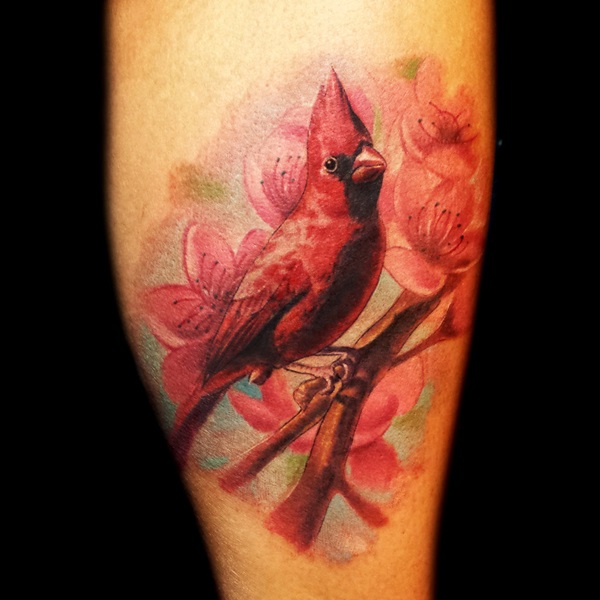 35 Cardinal Tattoo Designs e Ideias 18 