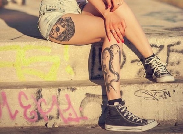 desenhos de tatuagem de perna sexy de mulheres (19) 