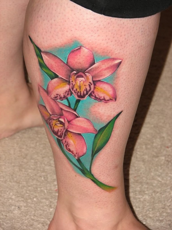Tatuagem de orquídea 10 