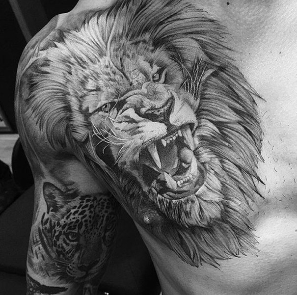 tatuagem de leão para homens 