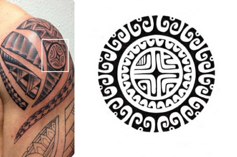 Tatuagens polinésias projetadas 