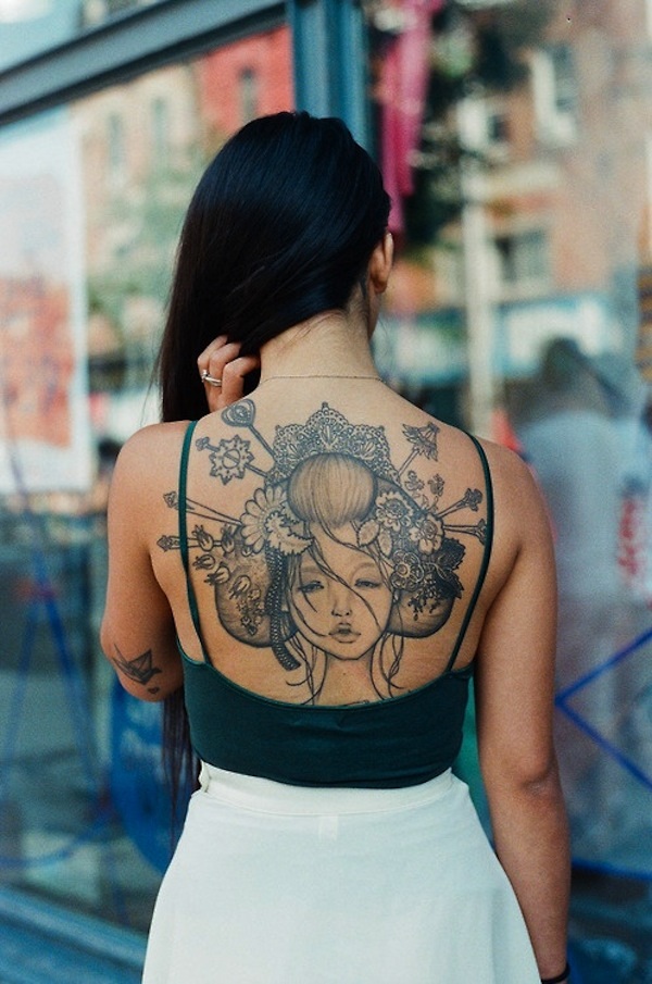 Idéias Mindblowing de tatuagens de gueixa 13 