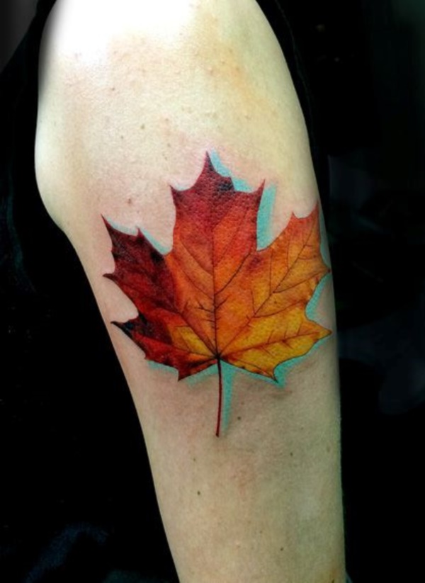 tatuagem de folhas design0761 