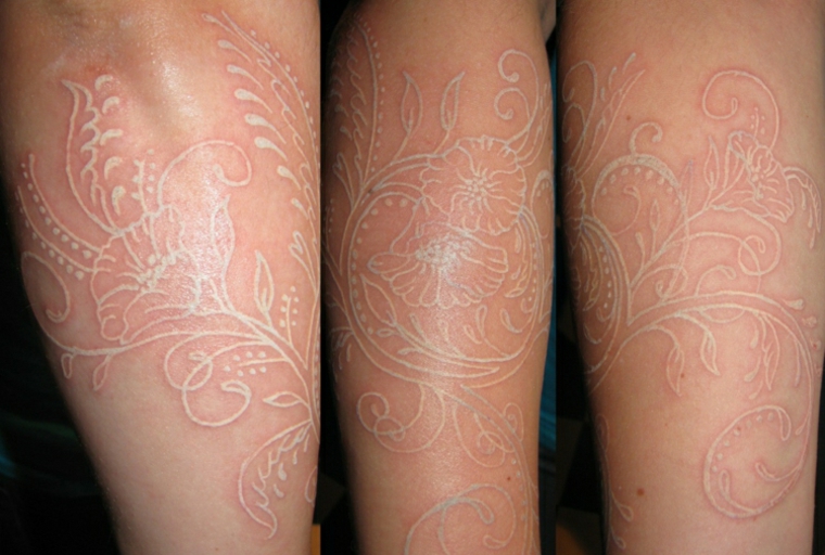 tatuagens de tinta branca 
