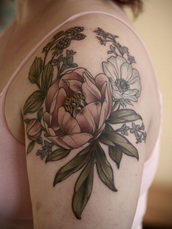 40 significados e idéias bonitos do tatuagem da flor da peônia 