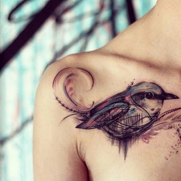 desenhos de tatuagem de aves (8) 