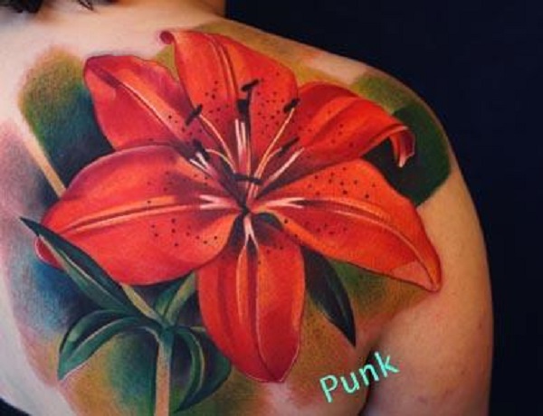tatuagem de flores de lírio 7 
