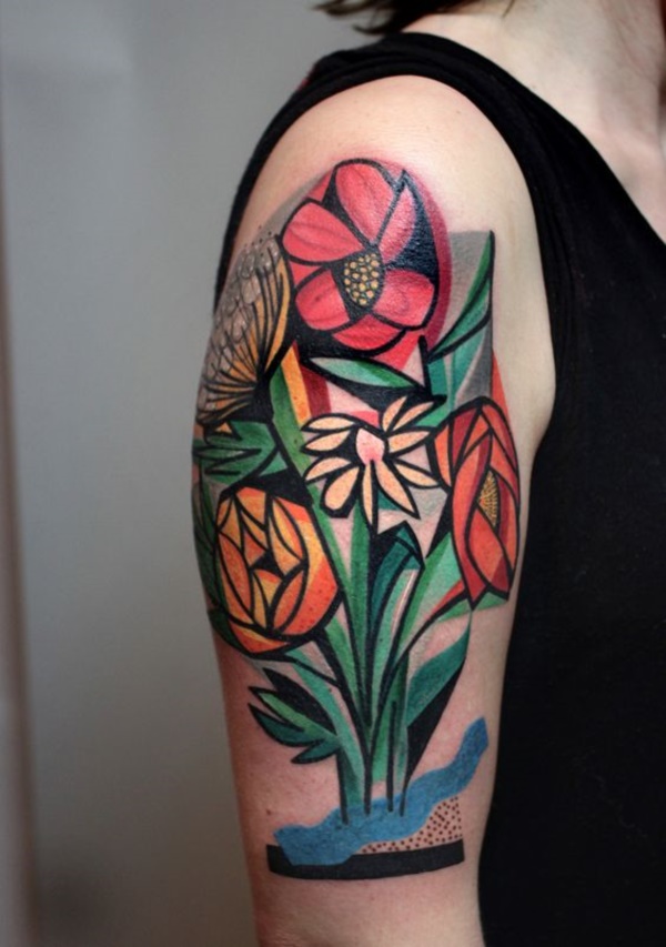 Desenhos de tatuagens florais que vão explodir sua Mind0311 