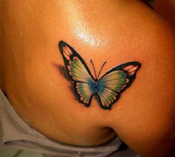 Tatuagem de borboleta 3D 20 