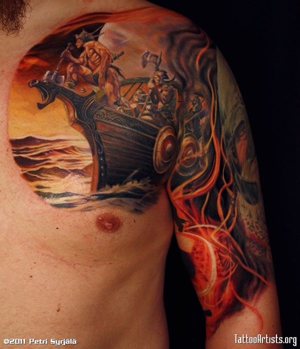Desenhos e significados do tatuagem Viking audaz 23 