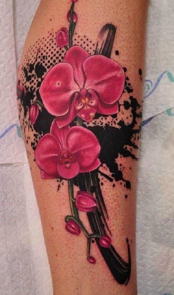 Tatuagem de orquídea 5 