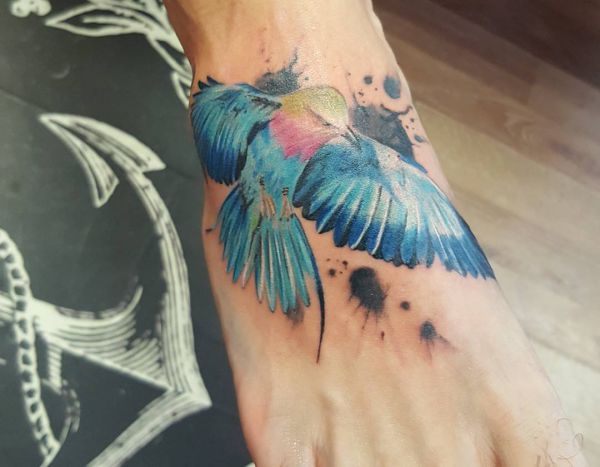 Tatuagem de pé de pássaro 