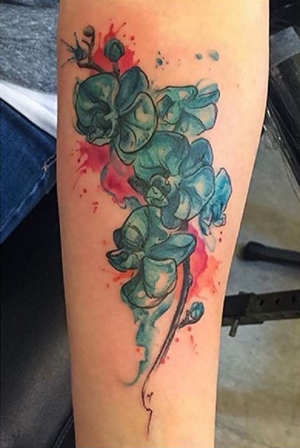 Tatuagem de orquídea 17 