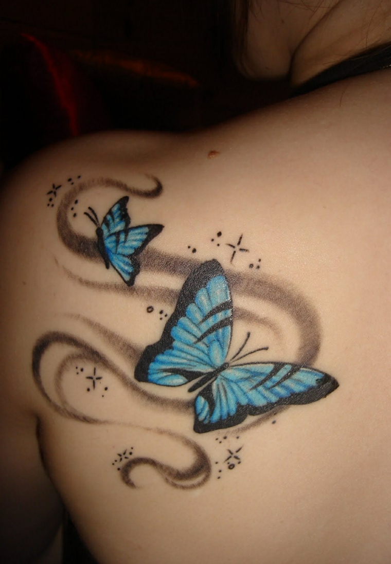 borboletas-azul-duas tatuagens 
