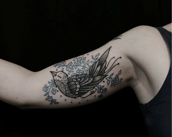 desenho de tatuagem de pássaro (107) 