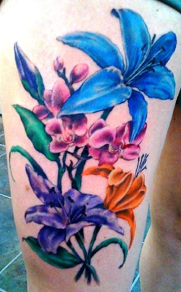 flores de lírio tatuagem 44 
