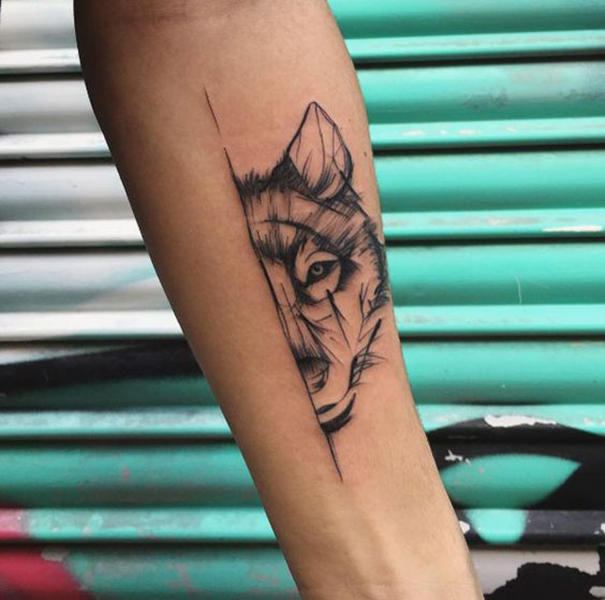 idéias de tatuagem de lobo 