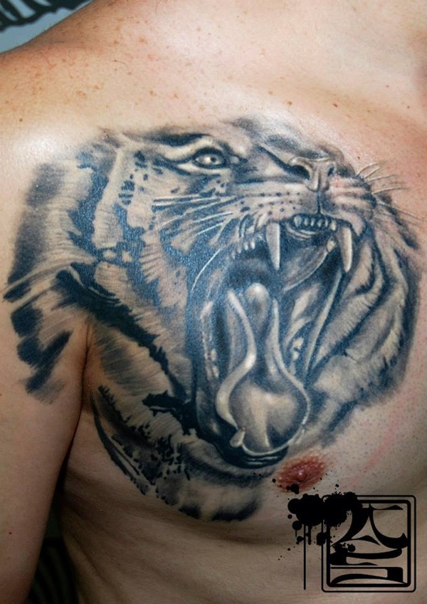 Desenhos de tatuagem de tigre branco e idéias 2 