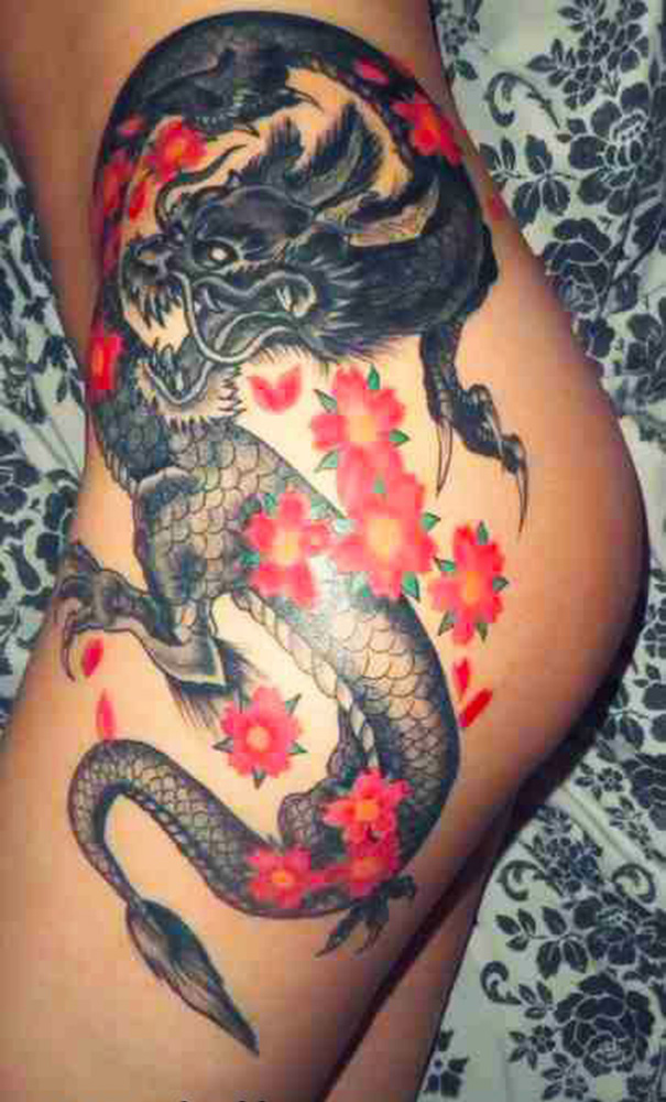 tatuagem de dragão medieval 