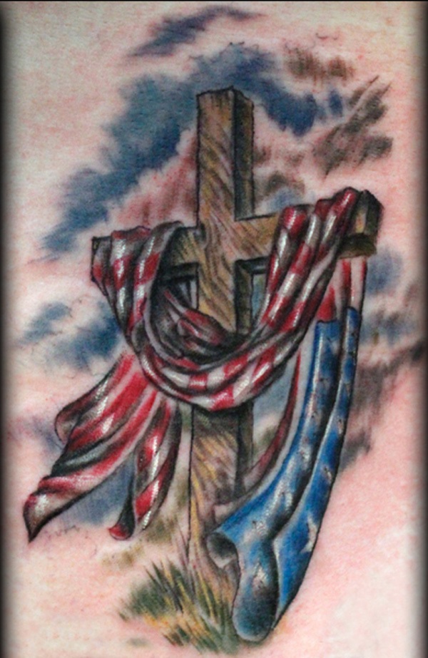35 Tatuagens e Desenhos da Bandeira Americana 33 
