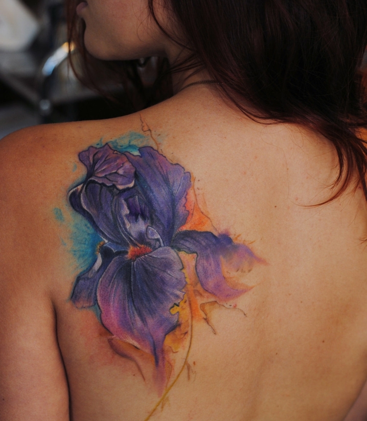 flor tatuagens-mão-opções-padrões-aquarelas 