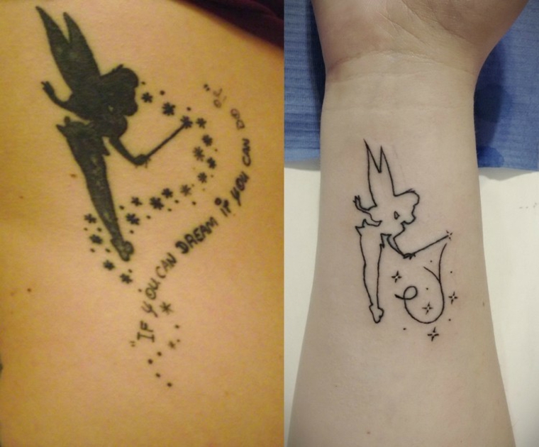 tatuagem desenhos disney braços 