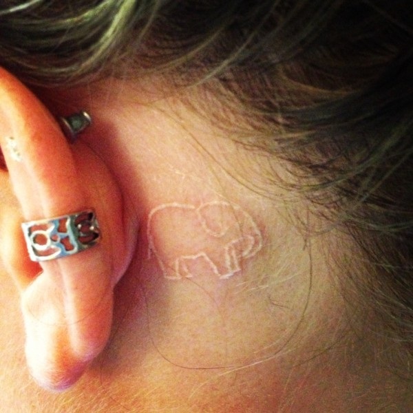 Projetos bonitos do Tattoo do elefante Vectorial minúsculo (78) 