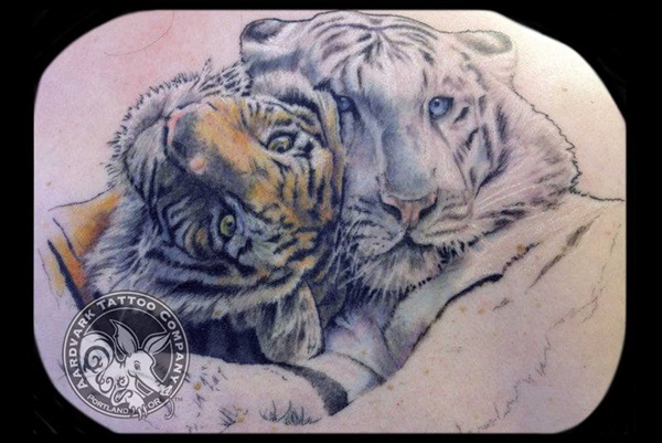 Desenhos de tatuagem de tigre branco e idéias 36 