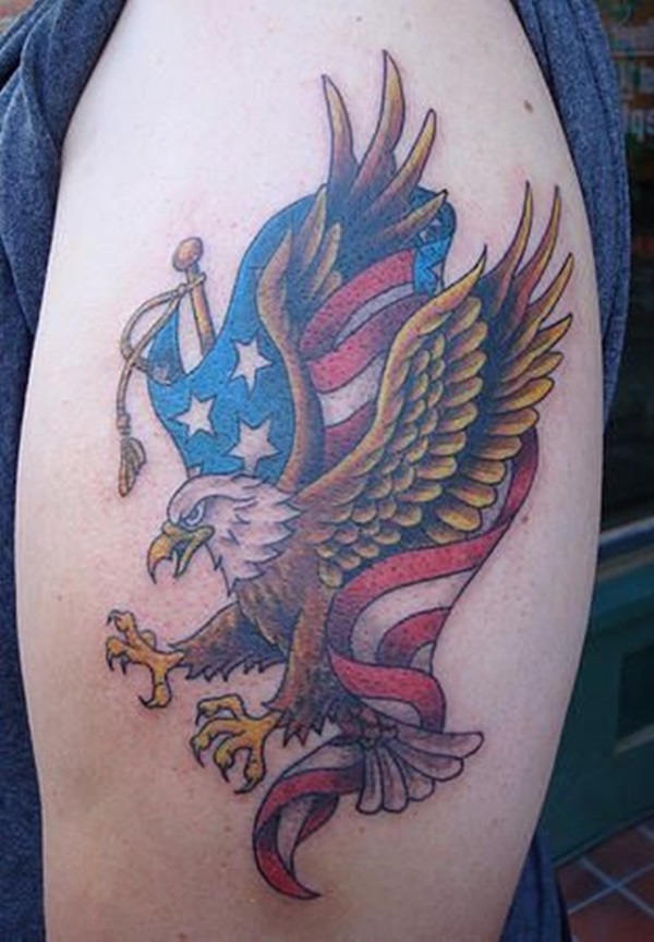 35 tatuagens da bandeira americana e projetos 4 
