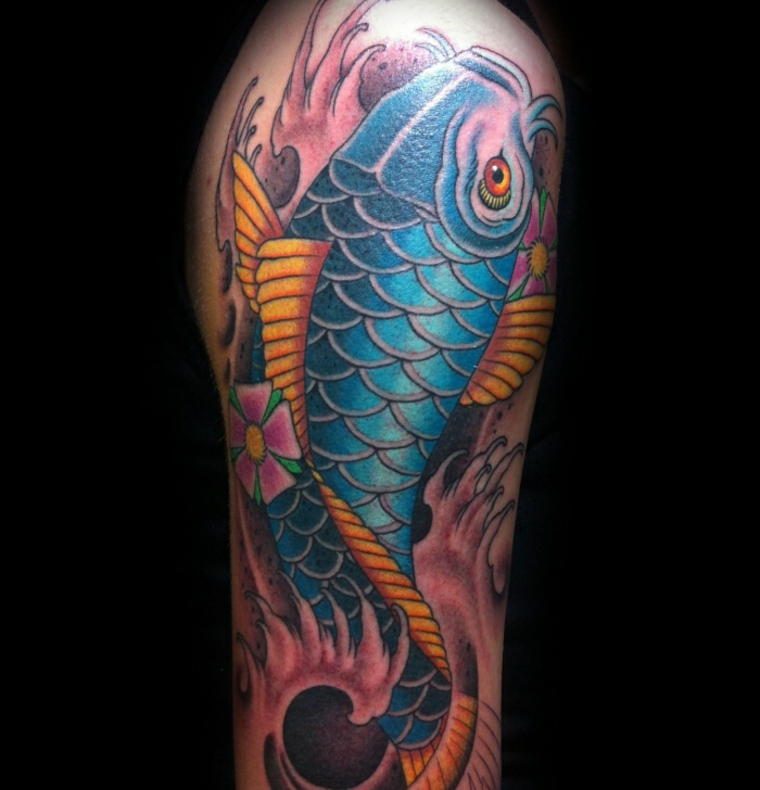 Tatuagem de peixe Koi 