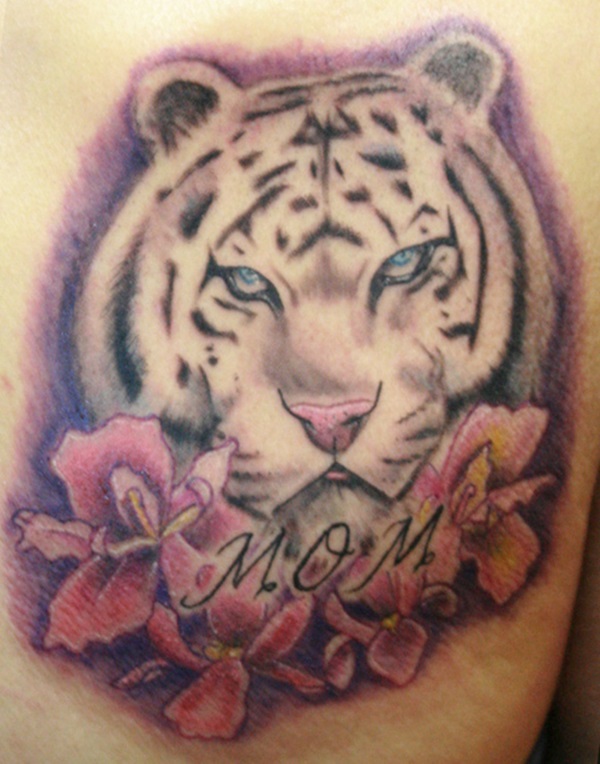 Desenhos de tatuagem de tigre branco e idéias 19 