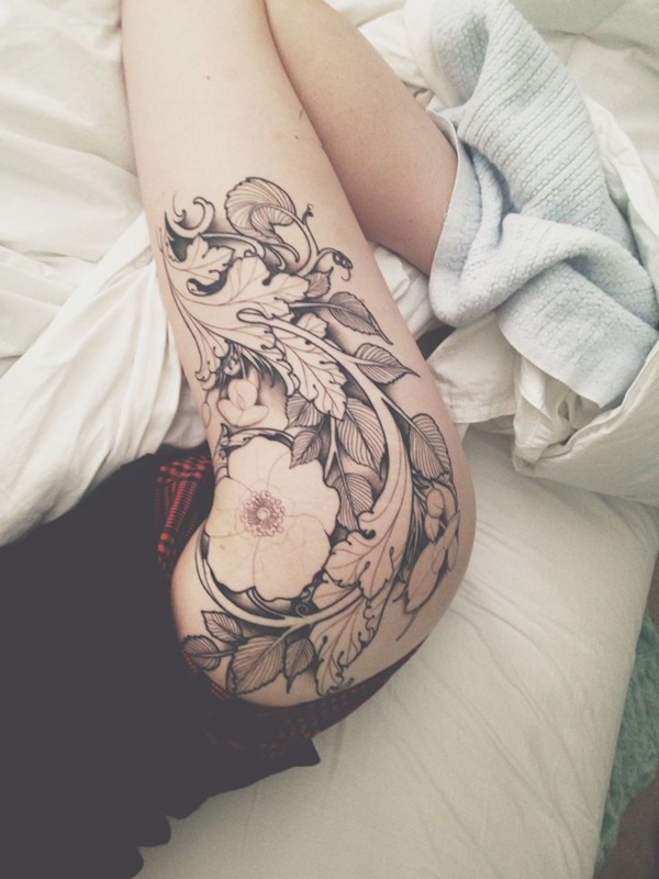 Desenhos de tatuagem de coxa (30) 