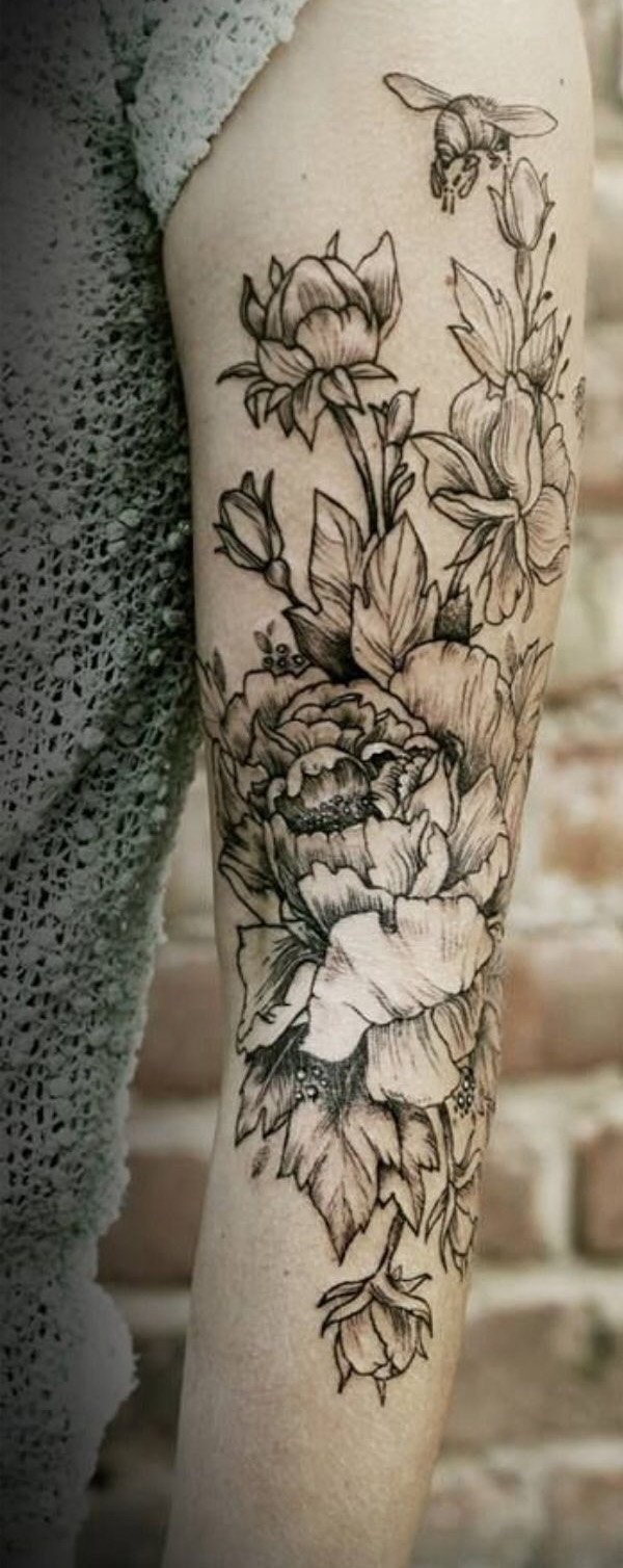 desenhos de tatuagem de flores (1) 