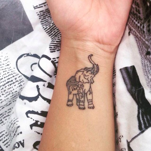 Projetos bonitos do Tattoo do elefante Vectorial minúsculo (86) 