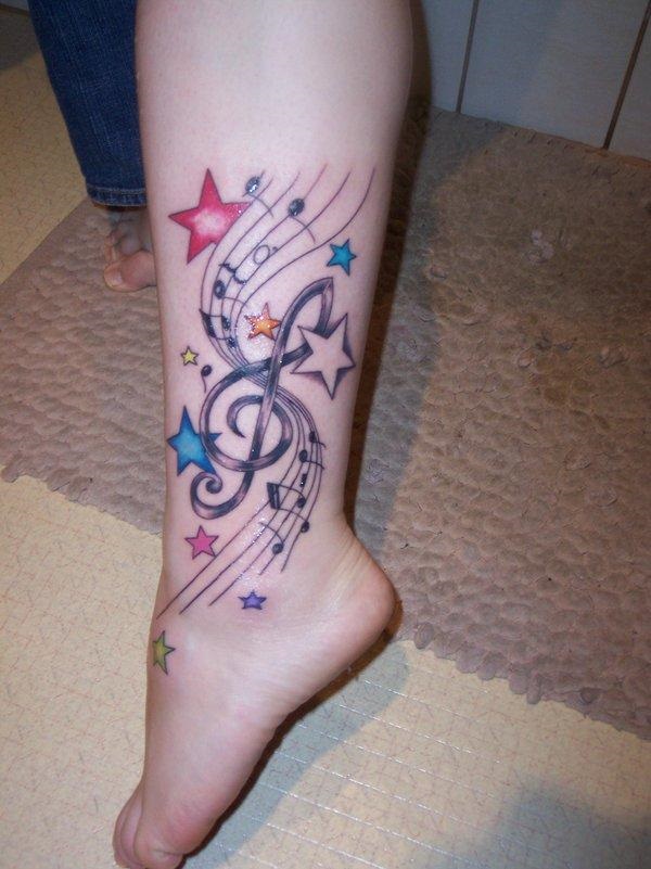 35 Melodious Music Notation Tattoos 9 