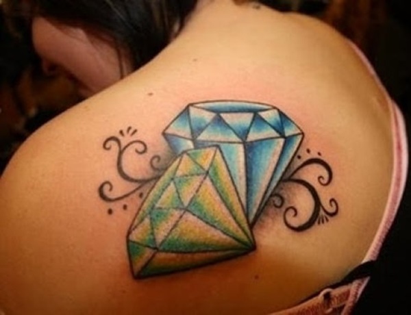Bela tatuagem de diamante desenhos 2 