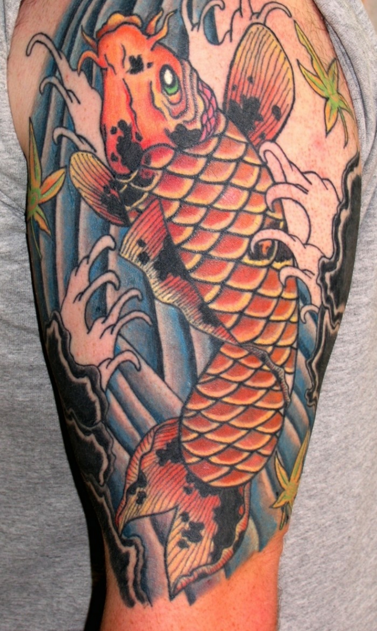 significado de tatuagem de peixe Koi 