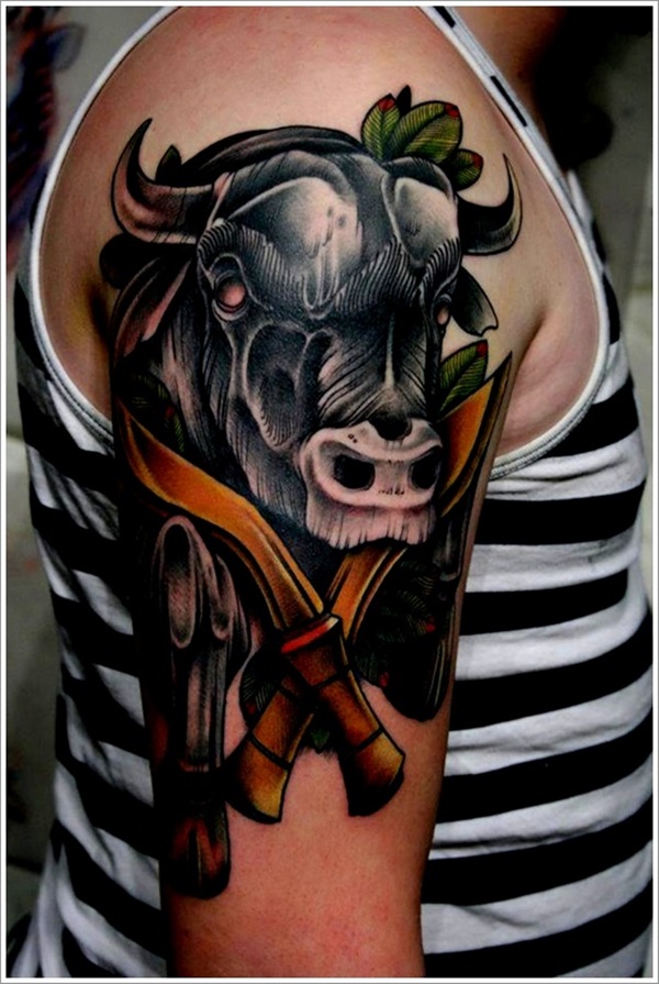 35 desenhos de tatuagem de touro e idéias 7 