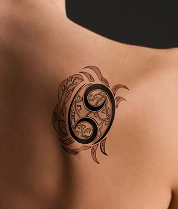 tatuagem do zodíaco do cancro 