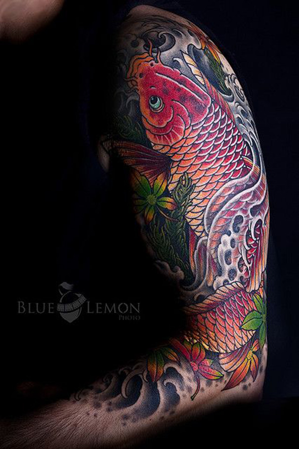 tatuagem de peixe koi 2018 