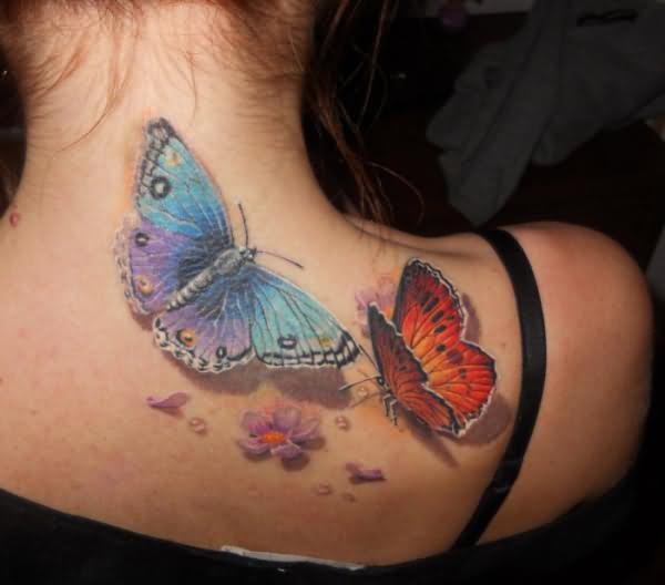 Tatuagem de borboleta 3D 63 