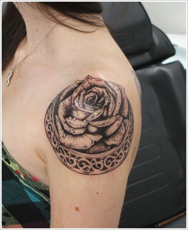 35 lindas tatuagens e desenhos de rosas 19 