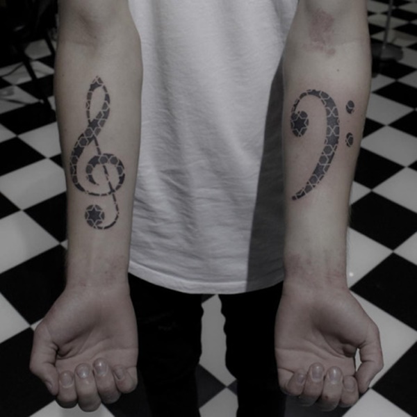 desenho de tatuagem de música (91) 