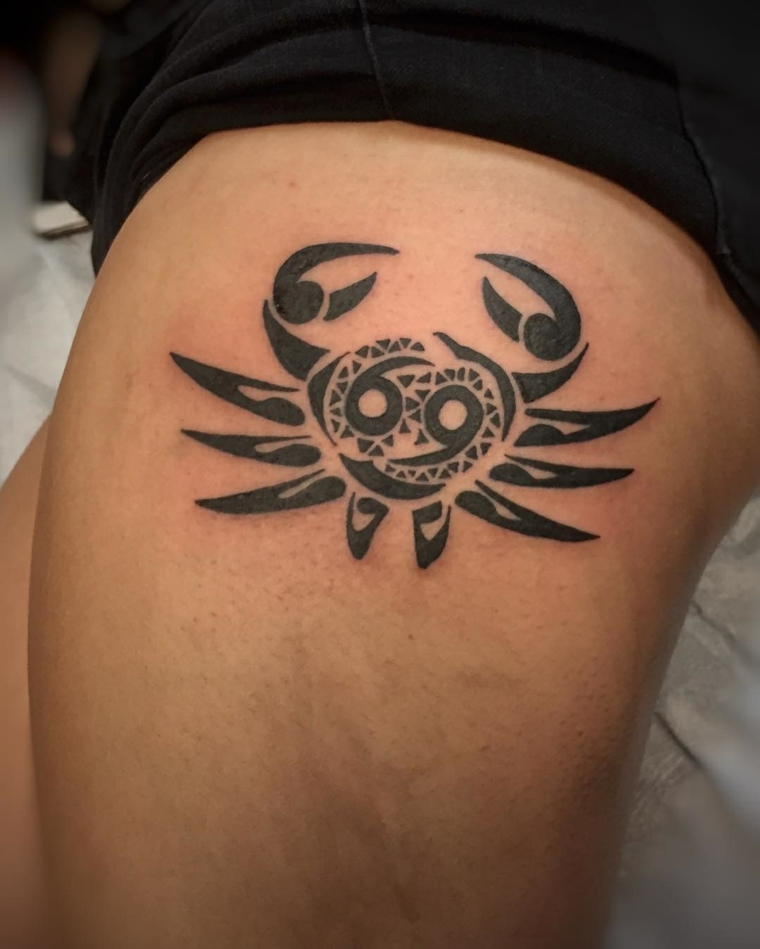 tatuagens-de-sinais-câncer-tribal-estilo 