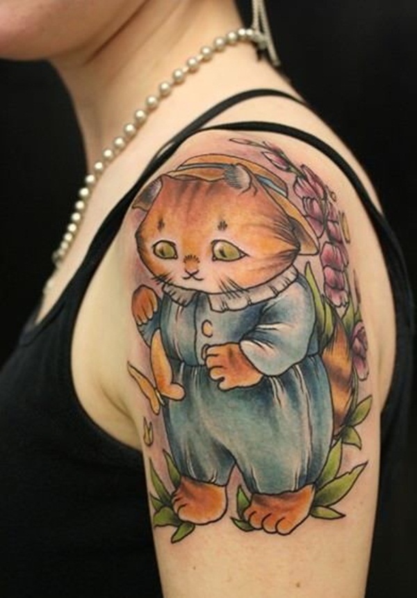 desenhos de tatuagem de gato para girls25 