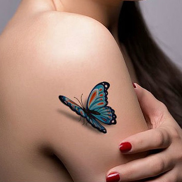 Tatuagem de borboleta 3D 1 