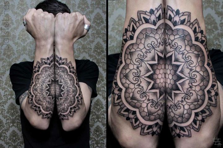 tatuagens originais idéias geometria antebraços 